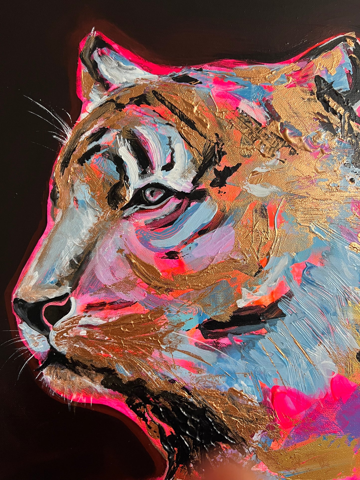 New Acrylic Tiger Painting 100x100 cm