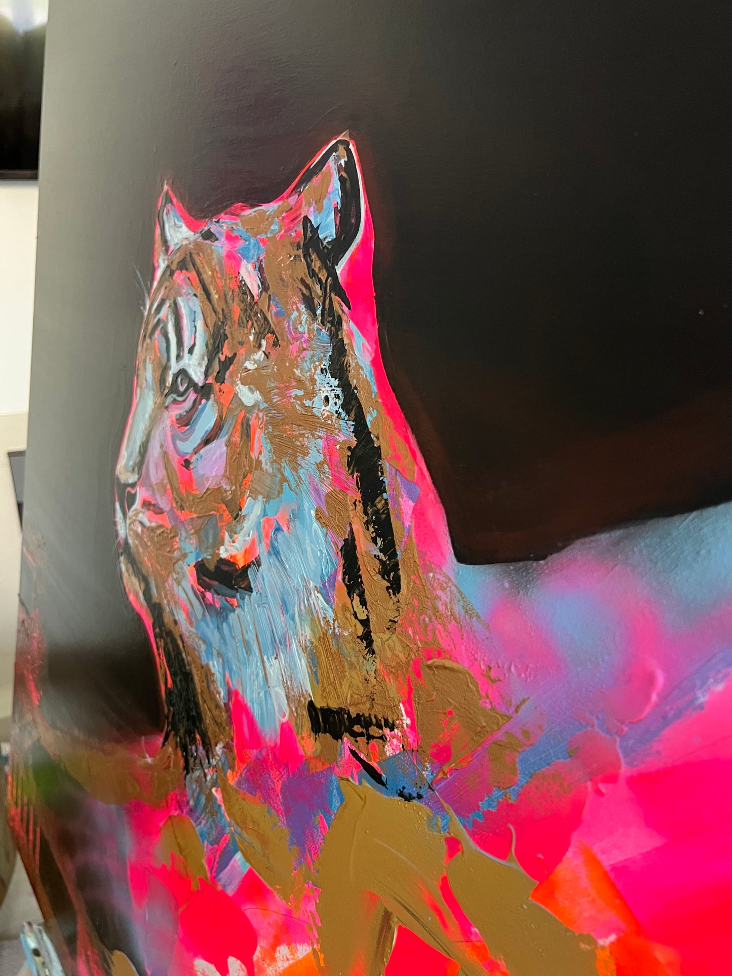 New Acrylic Tiger Painting 100x100 cm